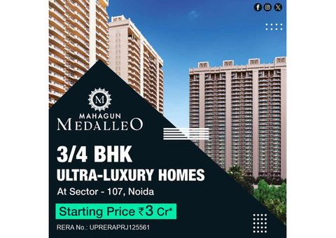 3Bhk Superior Luxury Apatments by Mahagun Medalleo