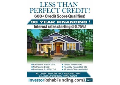 600+ CREDIT – 30 YEAR RENTAL PROPERTY FINANCING – Up To $5,000,000.00!