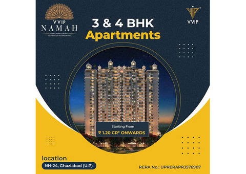 Luxury Residential 3 BHK Apartments in NH24, Ghaziabad by VVIP Namah