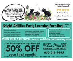 Bright Abilities Early Learning Enrolling! Online & In-Person