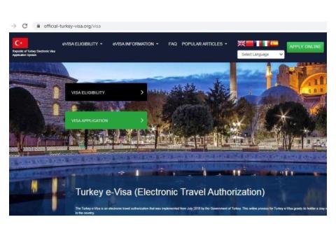 TURKEY VISA ONLINE APPLICATION - Singapore OFFICE