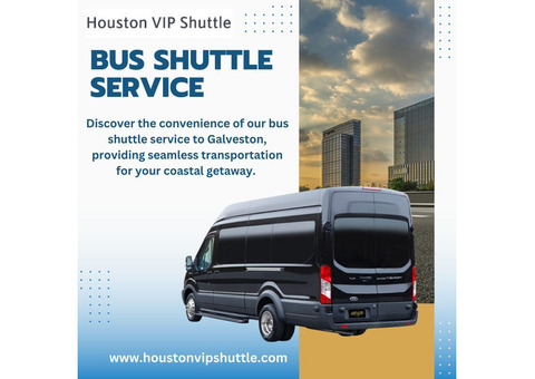 Bus shuttle service to Galveston