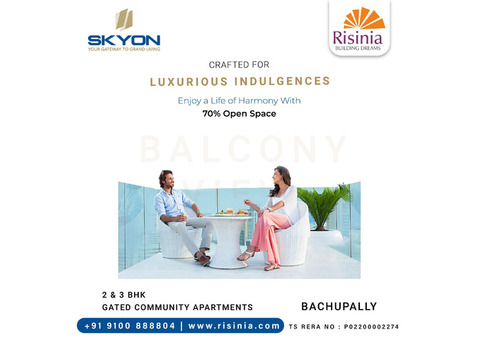 2 and 3BHK Gated Community Apartments in Bachupally | Skyon by Risinia