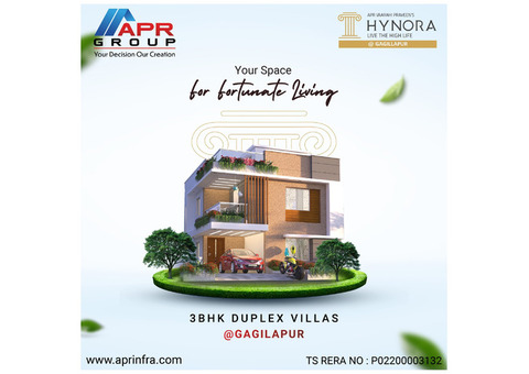 3BHK duplex villas for sale in Gagillapur  | APR Group