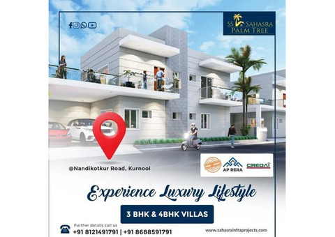 3BHK and 4BHK villas near Sudireddypalli Road