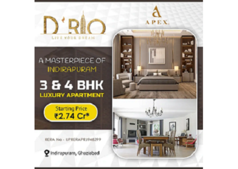 Beautiful 3 BHK Apartments in Ghaziabad by Apex Drio