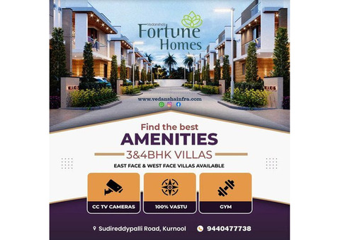 Modern 4BHK Duplex Villas with home theater Kurnool