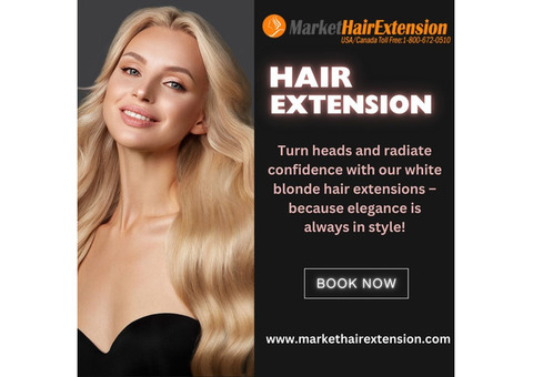 White Blonde Hair Extension