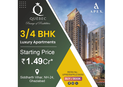 Apex Quebec  3Bhk Apartments in NH24, Ghaziabad