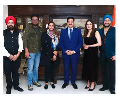 Star Cast of Blackia 2 Visits Marwah Studios for Film Promotion