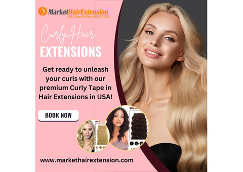Curly Tape in Hair Extensions in USA