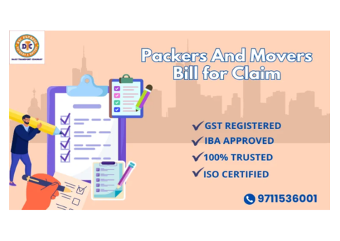 Packers and Movers Bill For Claim ghaziabad, GST Bill
