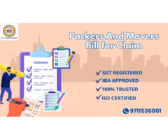 Packers and Movers Bill For Claim ghaziabad, GST Bill