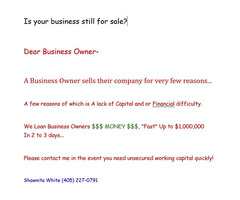 Is your business still for sale?