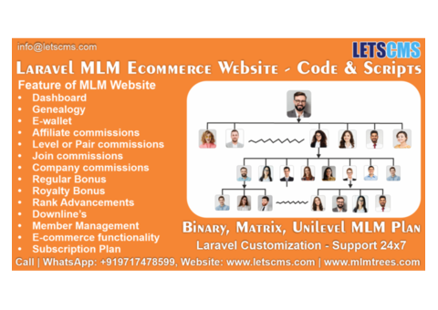 Unilevel MLM solution built with Laravel and Customizations