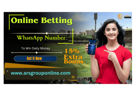 Grab your Online Betting Whatsapp Number with 15% Welcome Bonus