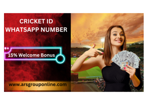 Cricket ID Whatsapp Number with  15% Welcome Bonus