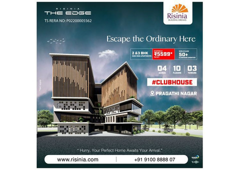 Gated Community Flats For Sale In Pragathi Nagar | The Edge by Risinia