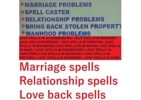 Controlling or manipulating relationship spell +27734009912