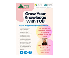 Get Certified as a Lead Auditor Online with TCB