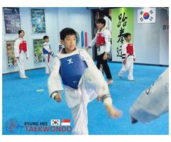 TKD practitioners learn how to control distance when executing kicks