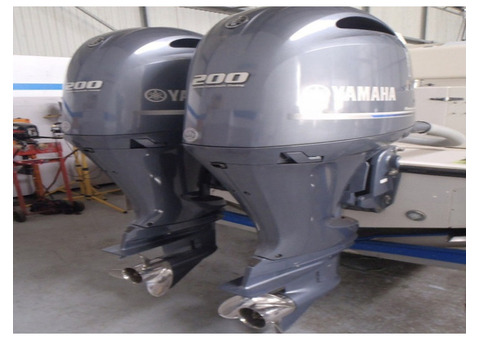 Twin Used Yamaha 200 hp Outboard Motor Engine