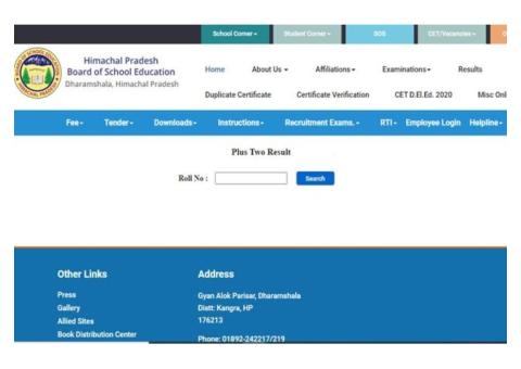 HP Board 12th Result