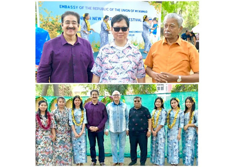 Sandeep Marwah Joins Celebration of Maha Thingyan at Myanmar Embassy