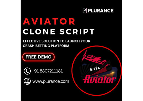 Get the top notch aviator clone script by plurance