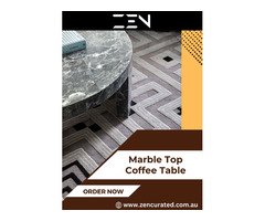 Exclusive Stone Coffee Table | Marble Top Coffee Table | Zen Curated