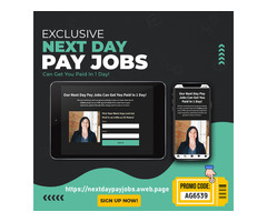 Fast Cash : Get Paid in 24 Hours with Our Next Day Pay Jobs!