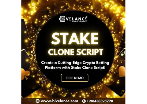 Launch Your Own Crypto Casino today with Our Stake Clone Script!