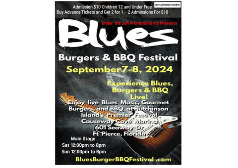 Blues Burgers and BBQ Festival September 7-8, 2024