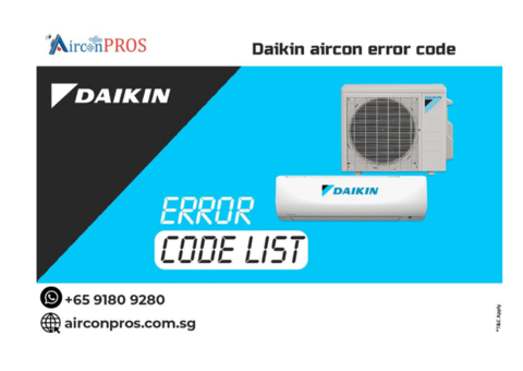 Daikin Aircon ERROR Code & Details