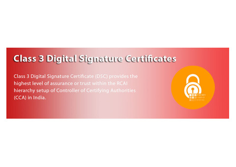 Class 3 Digital Signature Certificate in Delhi