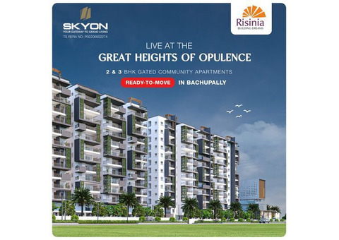 2 and 3BHK Gated Community flats in Bachupally | Skyon by Risinia