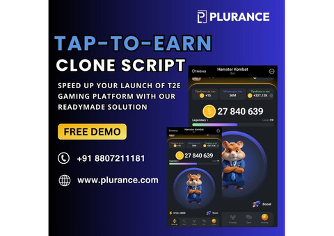 Accelerate your T2E gaming venture with our tap to earn clone script