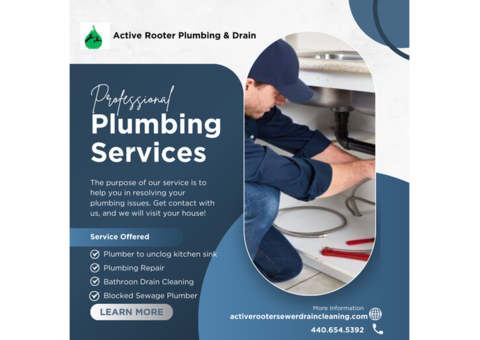 Complete Plumbing Services in OH | Active Rooter Plumbing and Drain