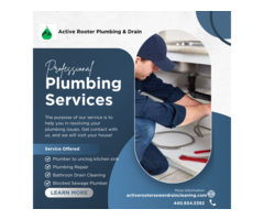 Complete Plumbing Services in OH | Active Rooter Plumbing and Drain