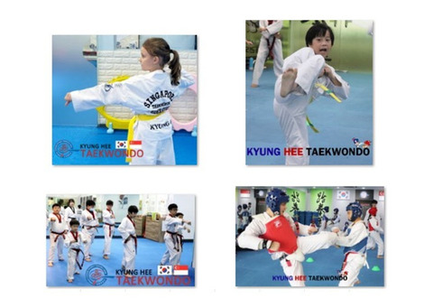 Taekwondo students practice diligently in pursuit of their dreams
