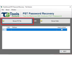 How can I retrieve & reset password for the PST file?