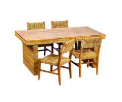 BALI TEAK COLLECTIVE - BANANA TAMPAR NATURAL SURYA DATUN DINING TABLE