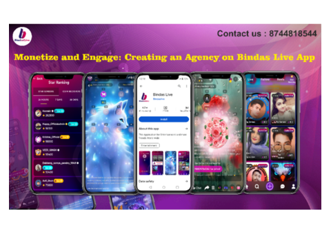 Create Your Agency and Monetize Creativity with Bindas Live App !