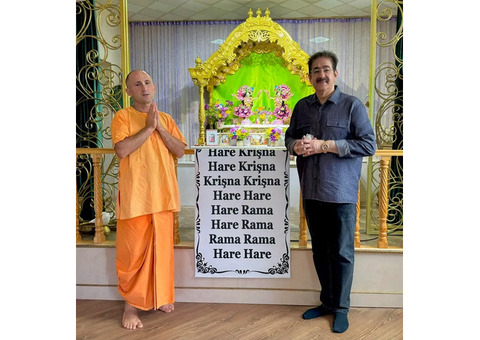 Sandeep Marwah Invited by ISKCON Temple in Baku