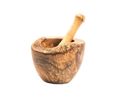 Choixe offers durable Olive wood mortar and pestle kitchen countertops