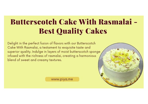 Butterscotch Cake With Rasmalai - Best Quality Cakes In Noida