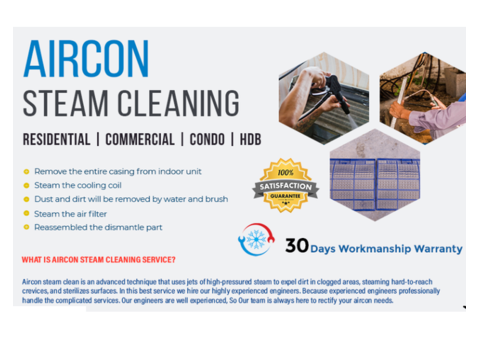 Aircon steam cleaning