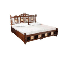 Luxurious King Size Teak Wood Bed for Sale!