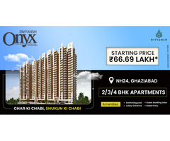 Live beautifully 2/3/4 BHK Apartments in Divyansh Onyx at NH24