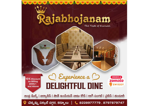Top Andhra Cuisine in Kurnool || Swiggy | Zomato || Order Now